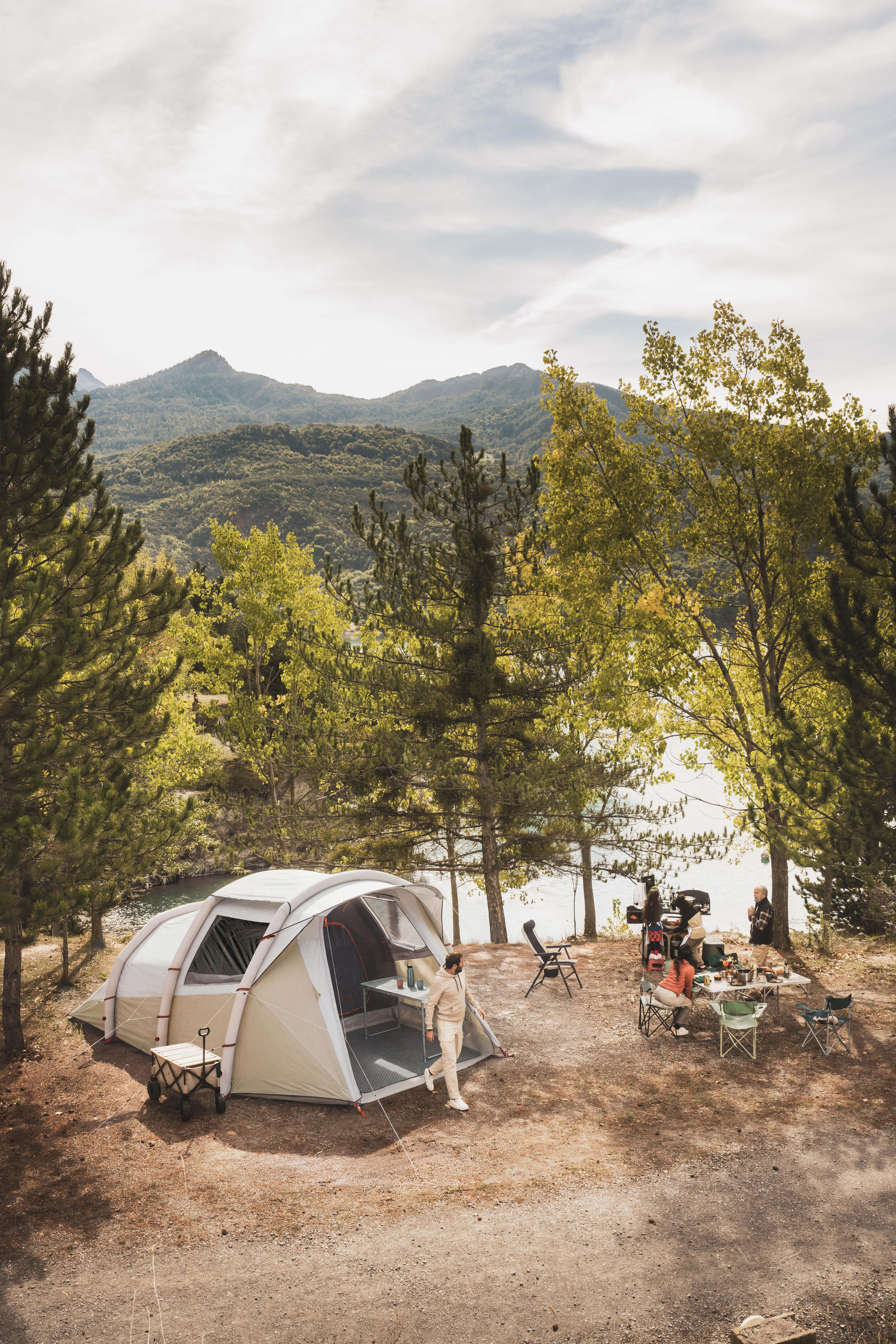 Casa de campaña inflable 4 personas